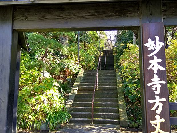 鎌倉妙本寺階段